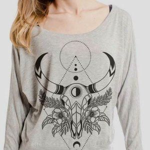 Curbside Clothing Grey Off-Shoulder Sweater S